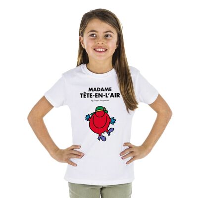 TSHIRT BLANC Madame tête en l'air - Kid