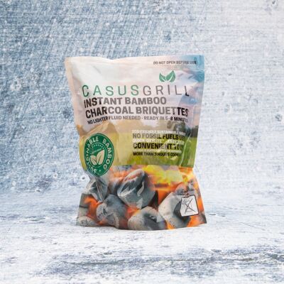 CasusGrill - Briquettes de charbon de bambou instantanées