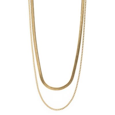 Timi de Suecia | Collar de cadenas de serpiente doble | Diseño escandinavo exclusivo que es el regalo perfecto para todas las mujeres.
