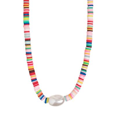 Timi de Suecia | Collar de cuentas de colores con perla | Diseño escandinavo exclusivo que es el regalo perfecto para todas las mujeres.