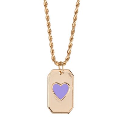 Timi de Suède | Collier plaque coeur en émail | Design scandinave exclusif qui est le cadeau parfait pour toutes les femmes