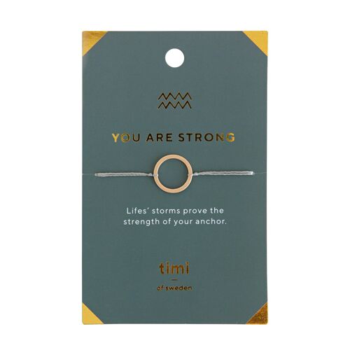 Timi of Sweden | You are Strong Circle Bracelet | Exclusive Scandinavian design that is the perfect gift for every women