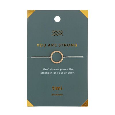 Timi of Sweden | You are Strong Circle Bracelet | Exclusive Scandinavian design that is the perfect gift for every women