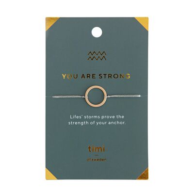 Timi de Suecia | eres fuerte pulsera circular | Diseño escandinavo exclusivo que es el regalo perfecto para todas las mujeres.