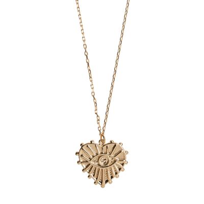 Timi of Sweden | Evil Eye Heart  Necklace - Gold | Exclusive Scandinavian design that is the perfect gift for every women