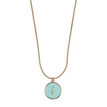 Timi de Suède | Lettre en collier chaîne serpent (A-I) | Design scandinave exclusif qui est le cadeau parfait pour toutes les femmes 7