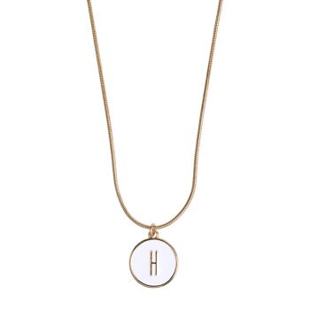 Timi de Suède | Lettre en collier chaîne serpent (A-I) | Design scandinave exclusif qui est le cadeau parfait pour toutes les femmes 8