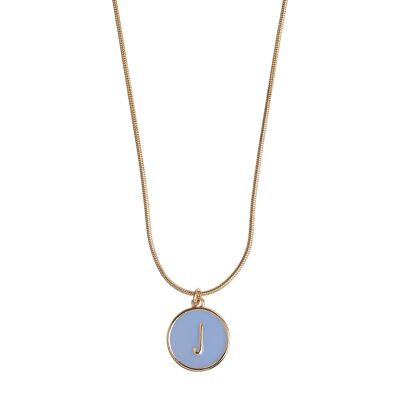 Timi de Suecia | Letra en collar de cadena de serpiente (J-R) | Diseño escandinavo exclusivo que es el regalo perfecto para todas las mujeres.