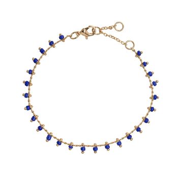 Timi de Suède | Bracelet Perle Bleue - Or | Design scandinave exclusif qui est le cadeau parfait pour toutes les femmes