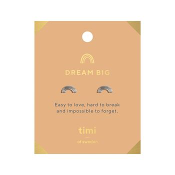 Timi de Suède | Boucles d'oreilles Dream Big Rainbow | Design scandinave exclusif qui est le cadeau parfait pour toutes les femmes 1