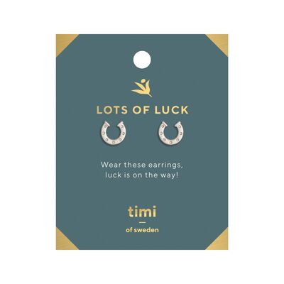 Timi di Svezia | Un sacco di fortuna orecchini a ferro di cavallo | Esclusivo design scandinavo che è il regalo perfetto per ogni donna