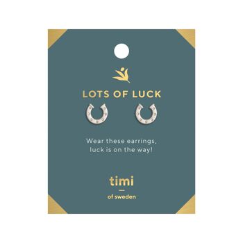 Timi de Suède | Beaucoup de boucles d'oreilles en fer à cheval de chance | Design scandinave exclusif qui est le cadeau parfait pour toutes les femmes 1