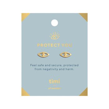 Timi de Suède | Protégez-vous des boucles d'oreilles Evil Eye | Design scandinave exclusif qui est le cadeau parfait pour toutes les femmes 2