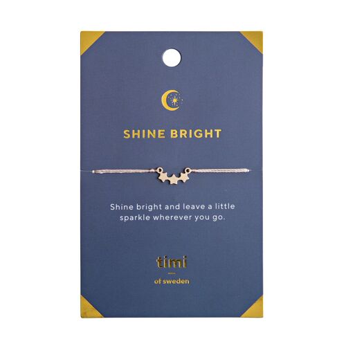Timi of Sweden | Shine Bright Three Star Br., Gold - Pink | Exclusive Scandinavian design that is the perfect gift for every women