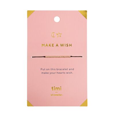 Timi von Schweden | Make a Wish Bead Br., Gold - Schwarz | Exklusives skandinavisches Design, das das perfekte Geschenk für jede Frau ist