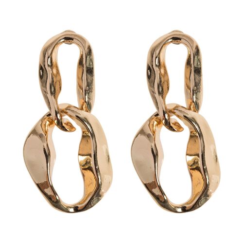 Timi of Sweden | Organic Double Hoop Earring - Gold | Exclusive Scandinavian design that is the perfect gift for every women