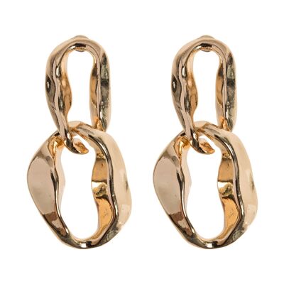 Timi von Schweden | Organischer Doppelcreolen-Ohrring - Gold | Exklusives skandinavisches Design, das das perfekte Geschenk für jede Frau ist