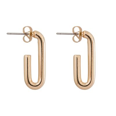 Timi de Suède | Boucle d'oreille à crochet ovale classique - Or | Design scandinave exclusif qui est le cadeau parfait pour toutes les femmes