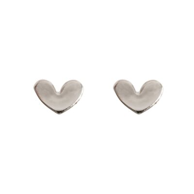 Timi di Svezia | Orecchino a bottone a cuore piccolo | Esclusivo design scandinavo che è il regalo perfetto per ogni donna