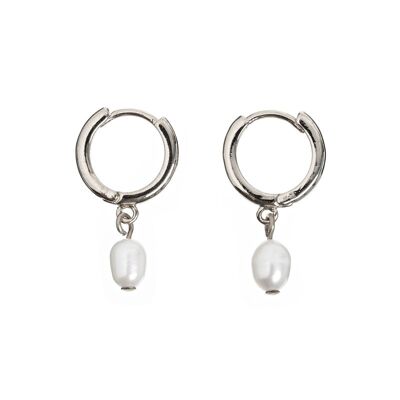 Timi of Sweden | Pearl Small Hoop Earrings | Exclusive Scandinavian design that is the perfect gift for every women