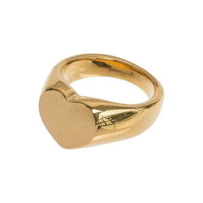 Timi of Sweden | Chunky Heart Love Ring - Gold | Exclusive Scandinavian design that is the perfect gift for every women