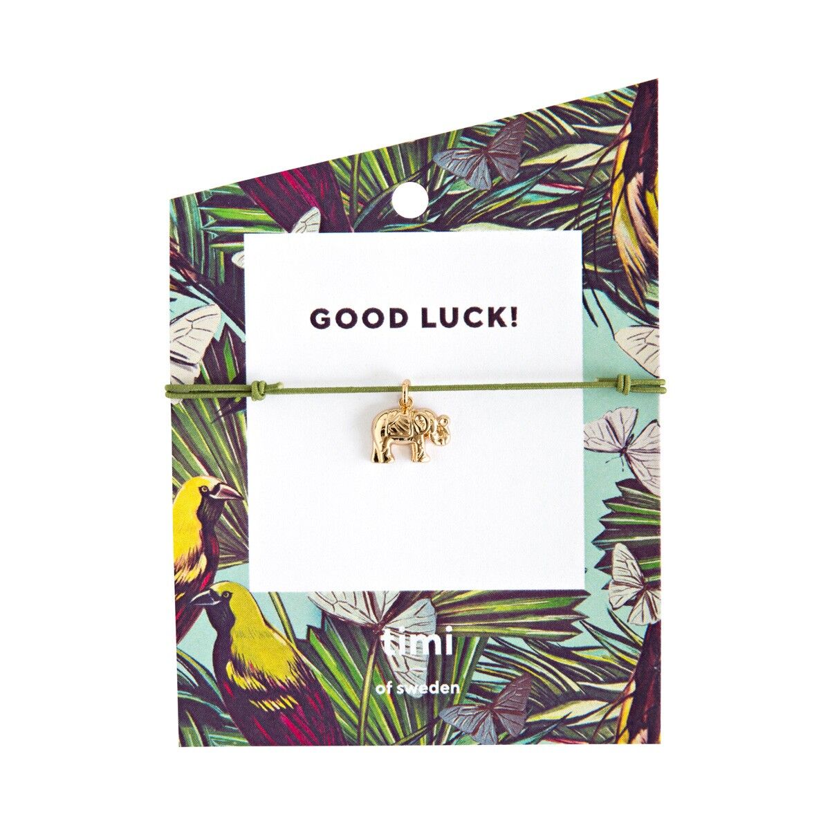 Timi de Suède | Éléphant Stretch Br., Or - Olive | Design scandinave exclusif qui est le cadeau parfait pour toutes les femmes