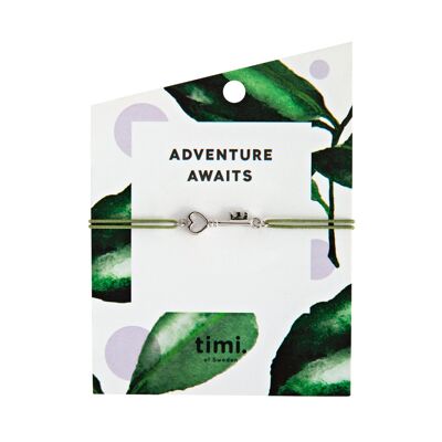 Timi de Suecia | Llave Stretch Br., Plata - Oliva | Diseño escandinavo exclusivo que es el regalo perfecto para todas las mujeres.