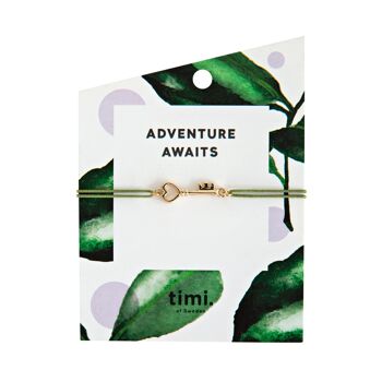 Timi de Suède | Key Stretch Br., Or - Olive | Design scandinave exclusif qui est le cadeau parfait pour toutes les femmes