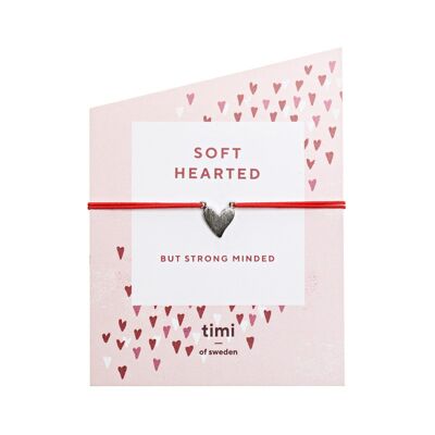 Timi von Schweden | Unregelmäßiges Herz Stretch Br.,Si Red | Exklusives skandinavisches Design, das das perfekte Geschenk für jede Frau ist