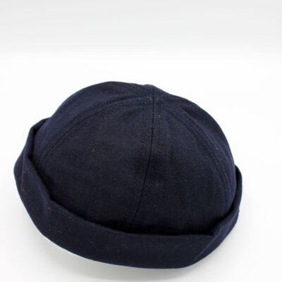 Miki Docker Breton Portugiesischer Hut aus Wollmischung Navy