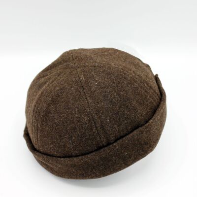 Cappello Miki Docker Breton Portoghese Misto Lana Marrone