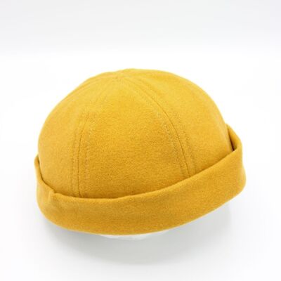 Miki Docker Breton Portuguese hat in Mustard wool blend