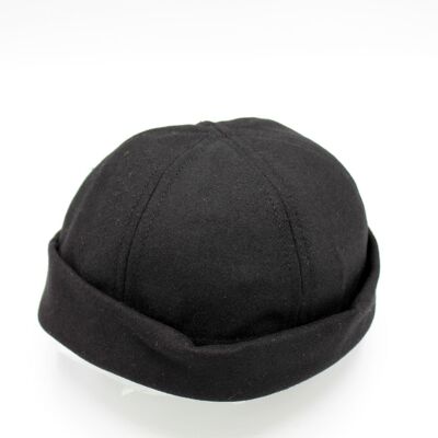 Miki Docker Breton Portugiesischer Hut aus Wollmischung Schwarz