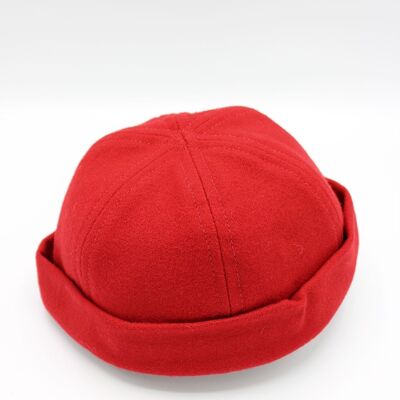 Cappello Miki Docker Breton Portoghese misto lana Rosso