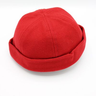 Miki Docker Breton Portugiesischer Hut aus Wollmischung Rot