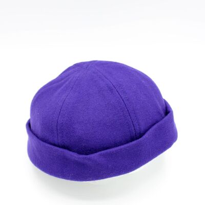 Miki Docker Breton Portuguese wool blend hat Purple