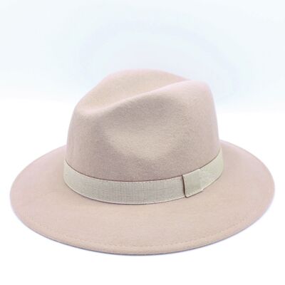 Classic Wool Fedora Hat with Giaccio Ribbon