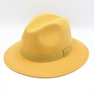 Senape Classic Wool Fedora Hat with Ribbon