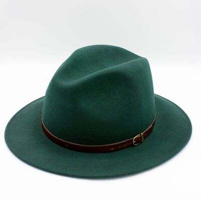 Classic Wool Fedora Hat with Belt - Botiglia