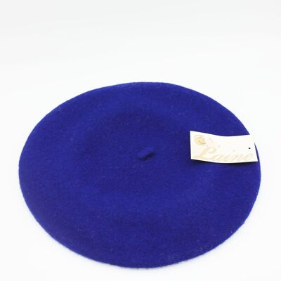 Classic pure wool beret - Blue FS368