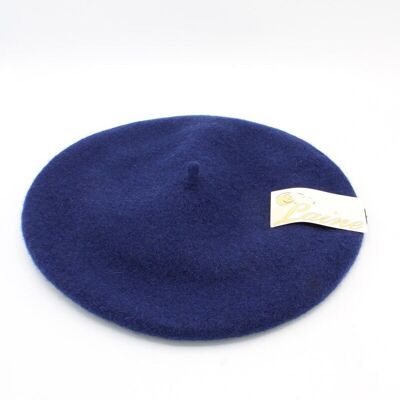 Classic beret in pure wool - Navy FS356