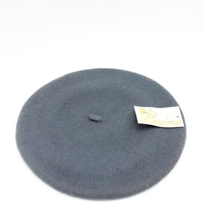 Classic beret in pure wool - Gray 1