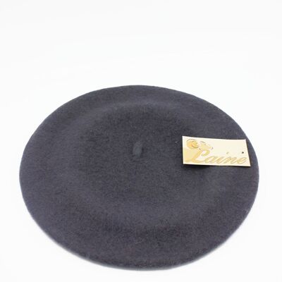 Classic beret in pure wool - Gray 3