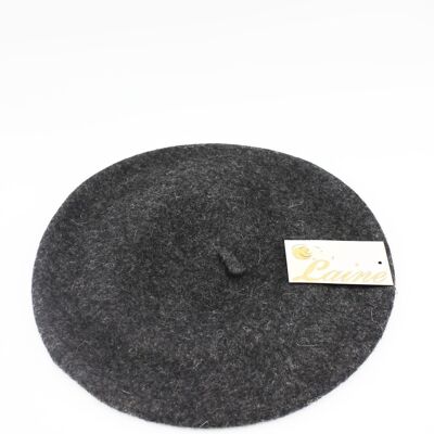 Classic beret in pure wool - Gray D.MEL