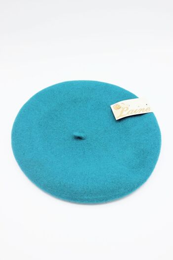 Béret classique en pure Laine - Turquoise FS338 2