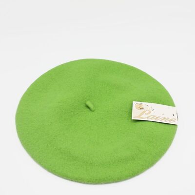 Classic beret in pure wool - Green Green