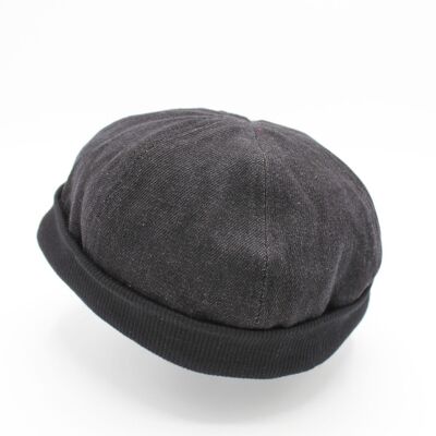 Cappello Miki Docker Breton in cotone - Jeans neri