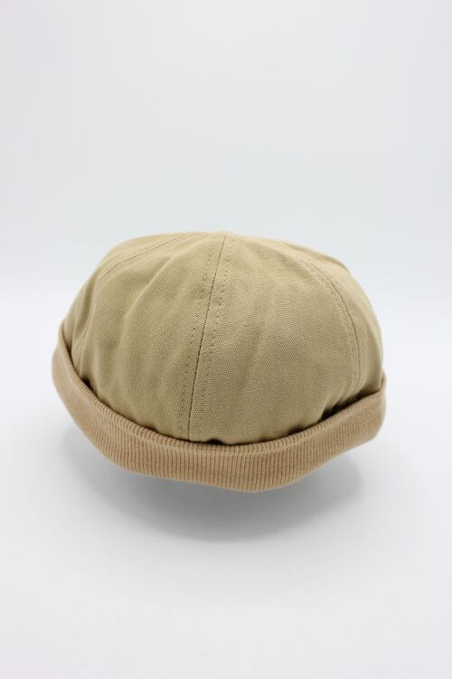 Bonnet Miki Docker Breton en coton - Beige foncé