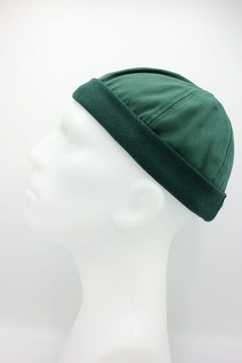 Bonnet Miki Docker Breton en coton - Vert sapin 7