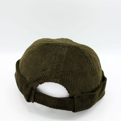 Sombrero de terciopelo de algodón portugués bretón Miki Docker - Caqui